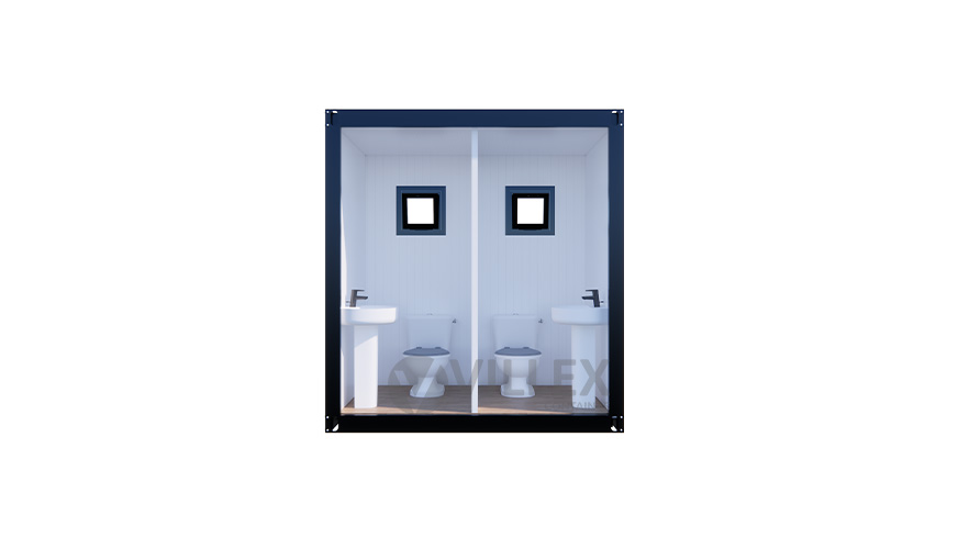 Sanitärcontainer-Villex-Double-Toilet-Cube-Nero-1.0-7 Sanitärcontainer Villex Double Toilet Cube Nero 1.0
