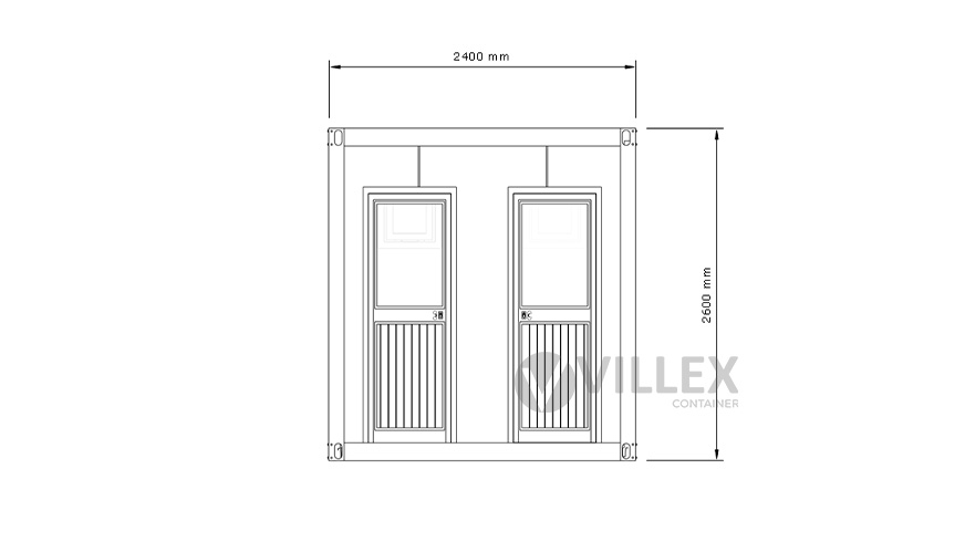 Sanitärcontainer Villex Multi Sanitär Cube Nero 2.0