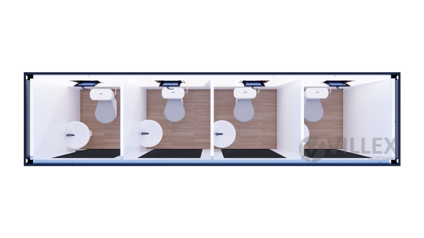 Sanktärcontainer Villex Quattro Toilet Cube Nero 1.0