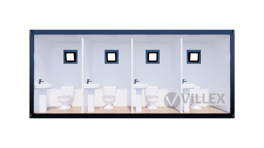 Sanktärcontainer Villex Quattro Toilet Cube Nero 1.0