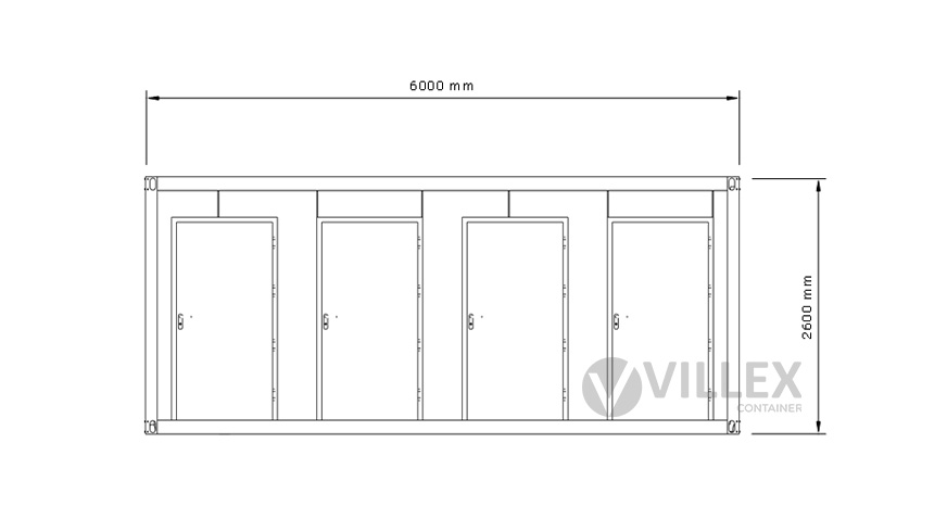 Sanktärcontainer Villex Quattro Toilet Cube Nero 1.0