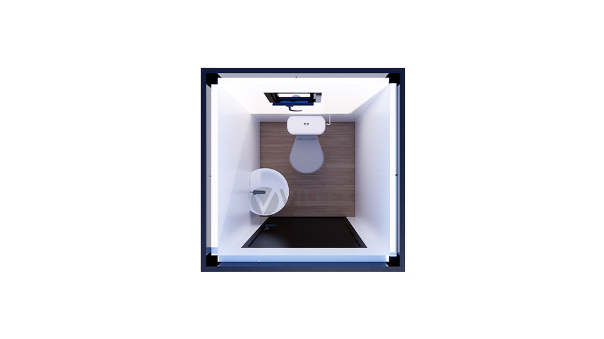 Sanitärcontainer Villex Single Toilet Cube Nero 1.0
