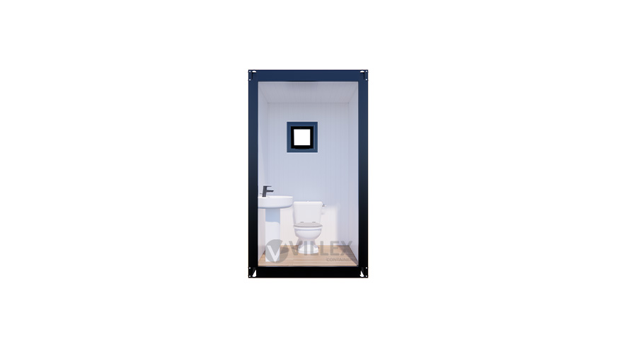 Sanitärcontainer Villex Single Toilet Cube Nero 1.0