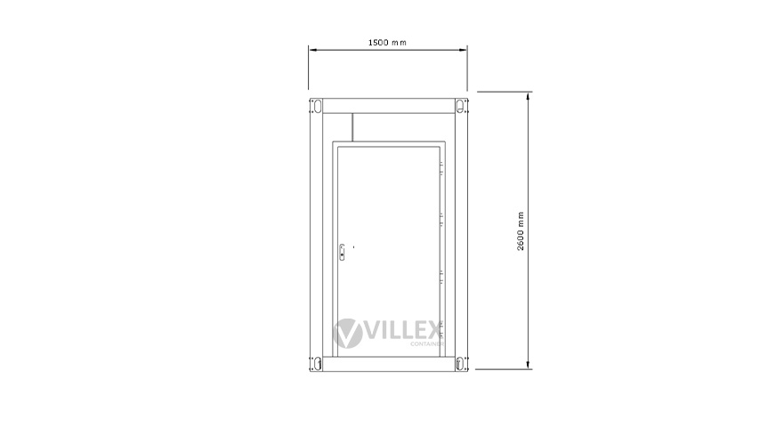 Sanitärcontainer Villex Single Toilet Cube Nero 1.0