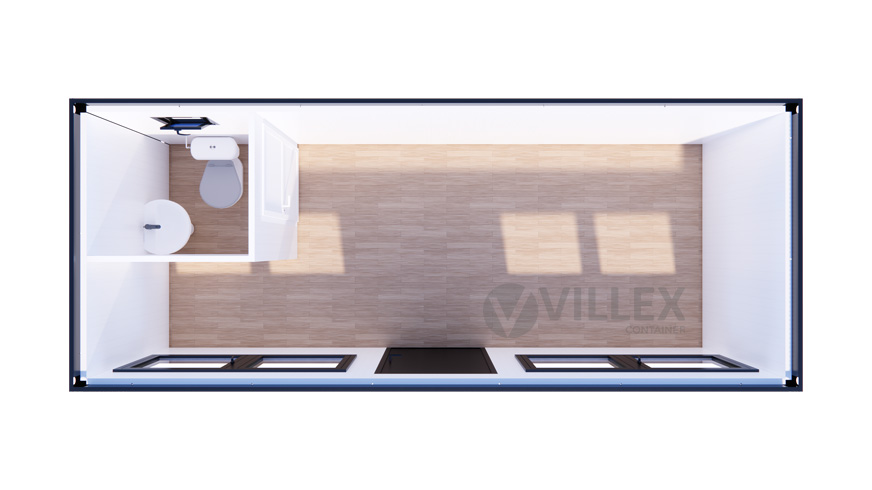 Sanitärcontainer Villex Standard Cube Long Doppio Nero 1.0 / Sanitär