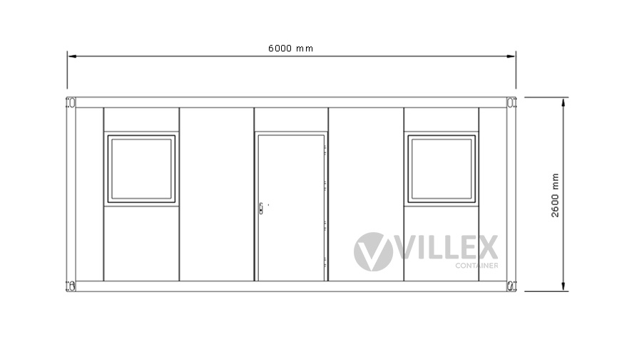 Sanitärcontainer Villex Standard Cube Nero 1.0 / Sanitär