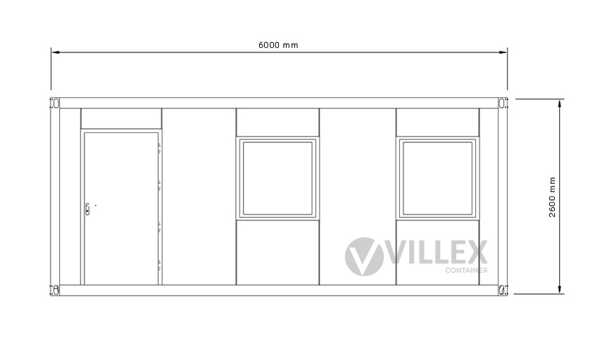 Sanitärcontainer Villex Standard Cube Nero 4.0 / Sanitär