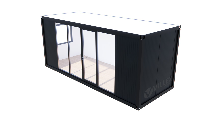 Sanitärcontainer Villex Standard Glas Cube Nero 2.0 / Sanitär