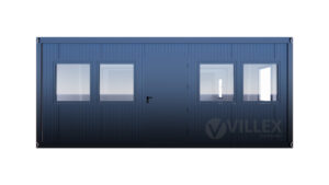 Sanitärcontainer Villex Triple Big Cube Doppio Fenster Nero / Sanitär