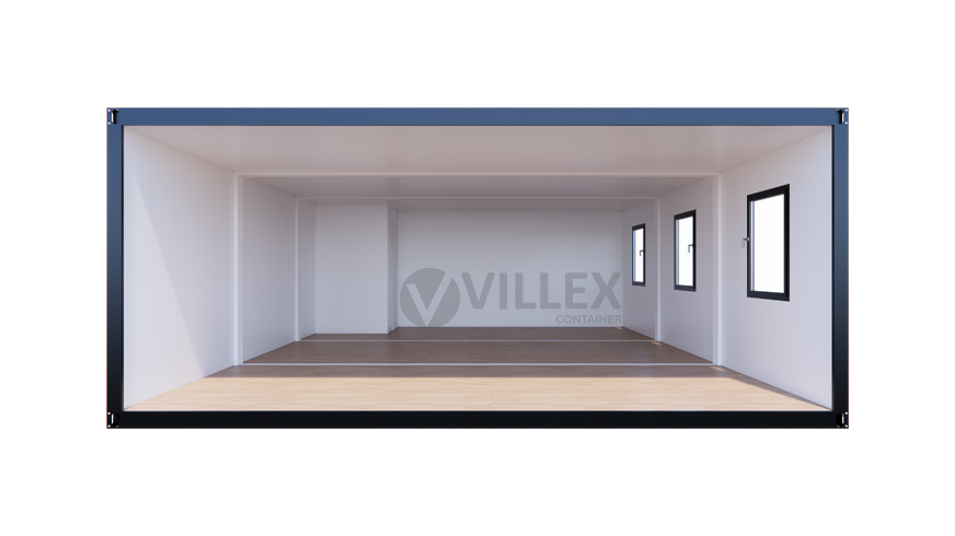 Sanitärcontainer Villex Triple Big Cube Doppio Fenster Nero / Sanitär