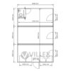 Sanitärcontainer Villex Triple Big Cube Doppio Fenster Nero / Sanitär
