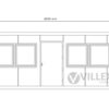 Sanitärcontainer Villex Triple Big Cube Doppio Fenster Nero / Sanitär