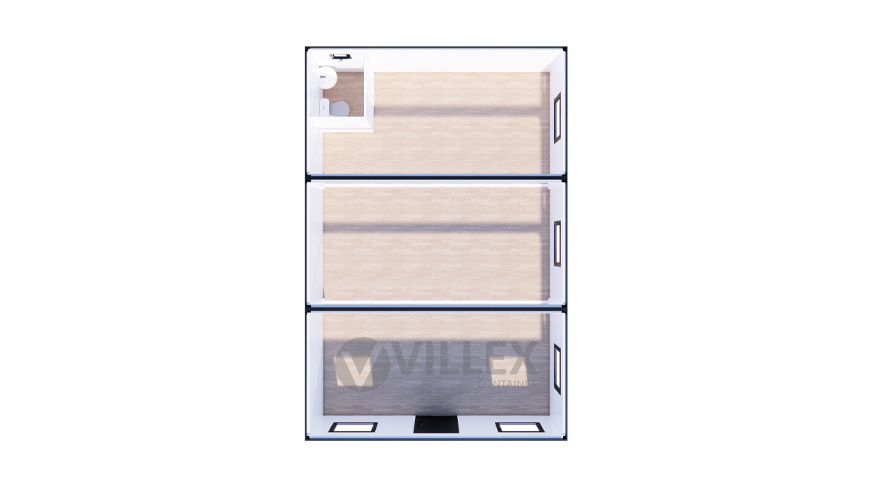 Sanitärcontainer Villex Triple Big Cube Nero / Sanitär