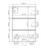 Sanitärcontainer Villex Triple Big Cube Nero / Sanitär