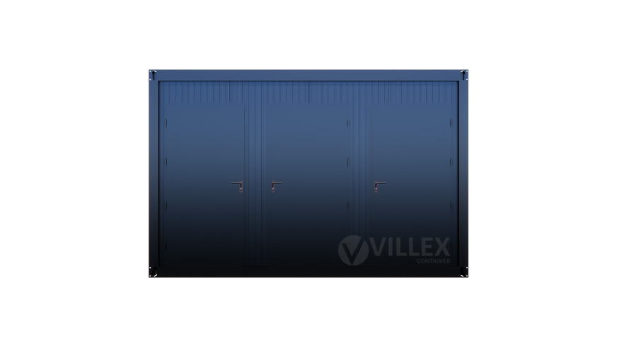 Sanitärcontainer Villex Triple Toilet Cube Nero 2.0