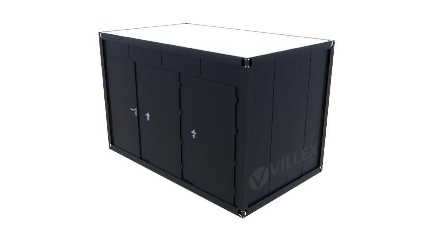 Sanitärcontainer-Villex-Triple-Toilet-Cube-Nero-2.0-10 Sanitärcontainer Villex Triple Toilet Cube Nero 2.0