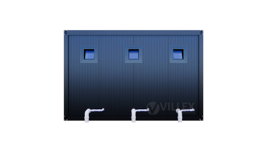 Sanitärcontainer-Villex-Triple-Toilet-Cube-Nero-2.0-3 Sanitärcontainer Villex Triple Toilet Cube Nero 2.0