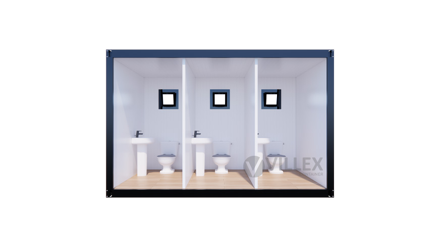 Sanitärcontainer-Villex-Triple-Toilet-Cube-Nero-2.0-7 Sanitärcontainer Villex Triple Toilet Cube Nero 2.0