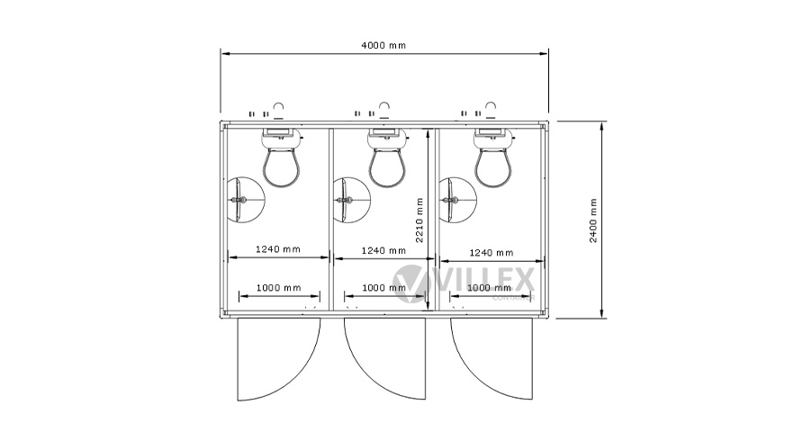 Sanitärcontainer-Villex-Triple-Toilet-Cube-Nero-2.0-8 Sanitärcontainer Villex Triple Toilet Cube Nero 2.0