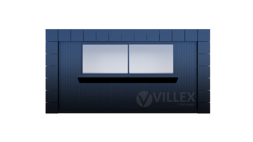 Villex Medium Verkaufscontainer Block-Line Black 2.0