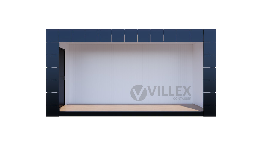 Villex Medium Verkaufscontainer Block-Line Black 2.0