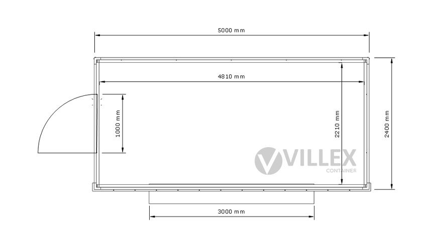 Villex Medium Verkaufscontainer Block-Line Black 2.0