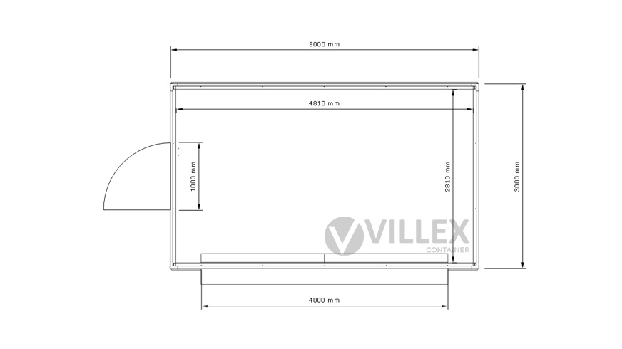 Villex Medium Verkaufscontainer Cube Nero 1.0
