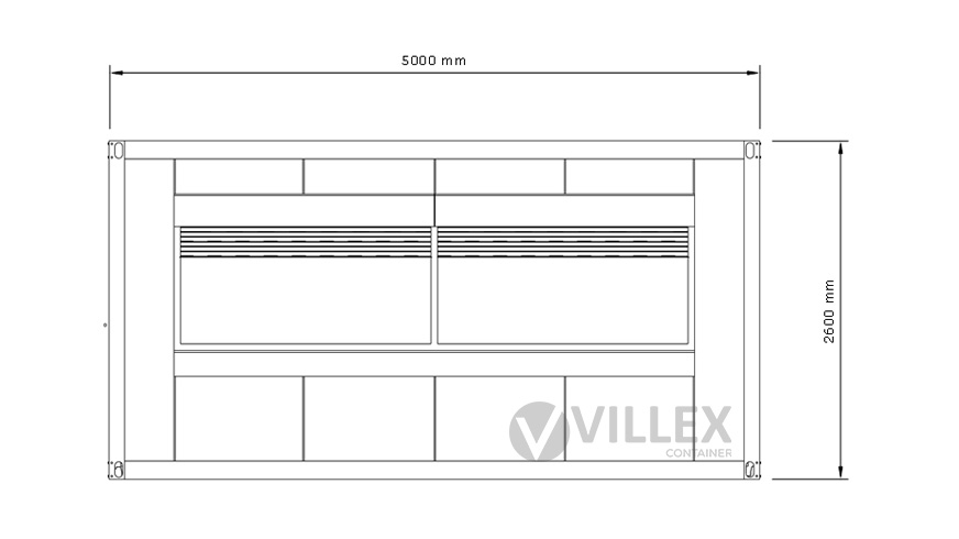 Villex Medium Verkaufscontainer Cube Nero 1.0