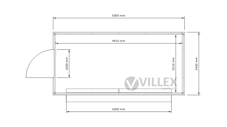 Villex Medium Verkaufscontainer Cube Nero 2.0