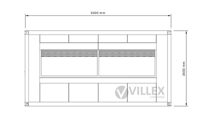 Villex Medium Verkaufscontainer Cube Nero 2.0