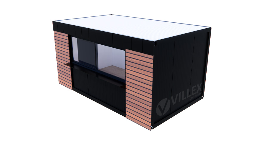 Villex Medium Verkaufscontainer Wood Pavillon 1.0