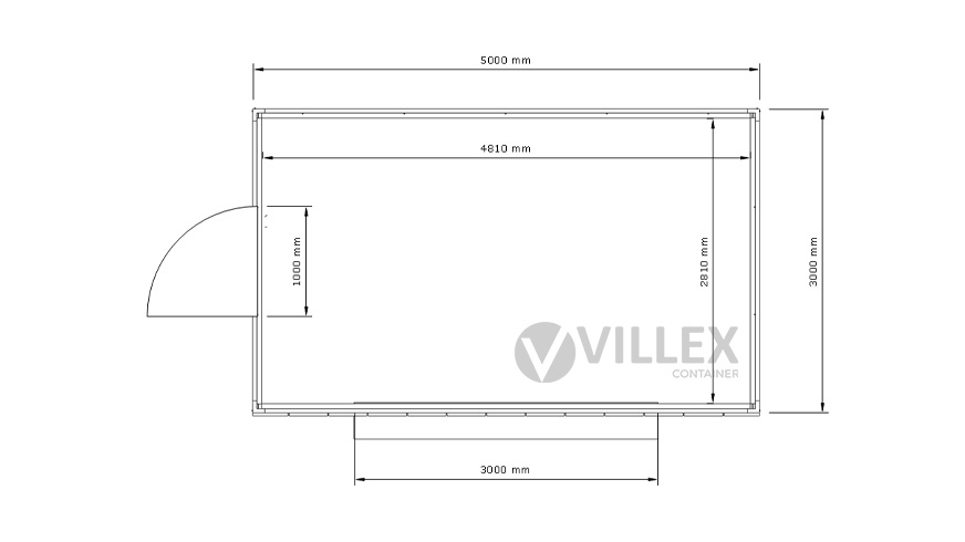 Villex Medium Verkaufscontainer Wood Pavillon 1.0