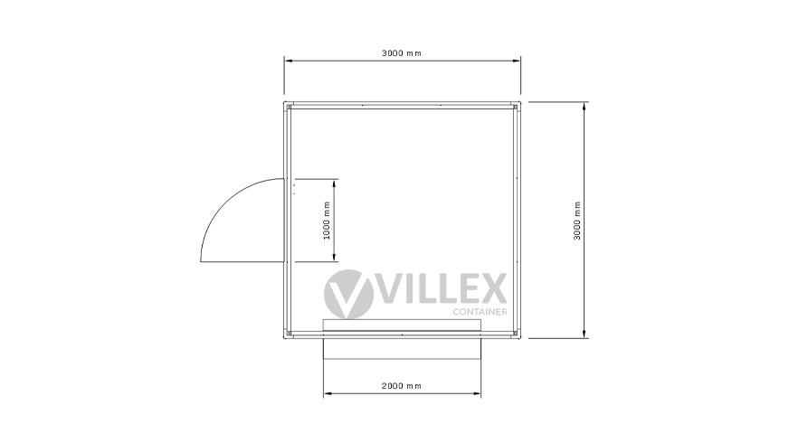 Verkaufscontainer Villex Mikro Verkaufscontainer Cube Nero 1.0
