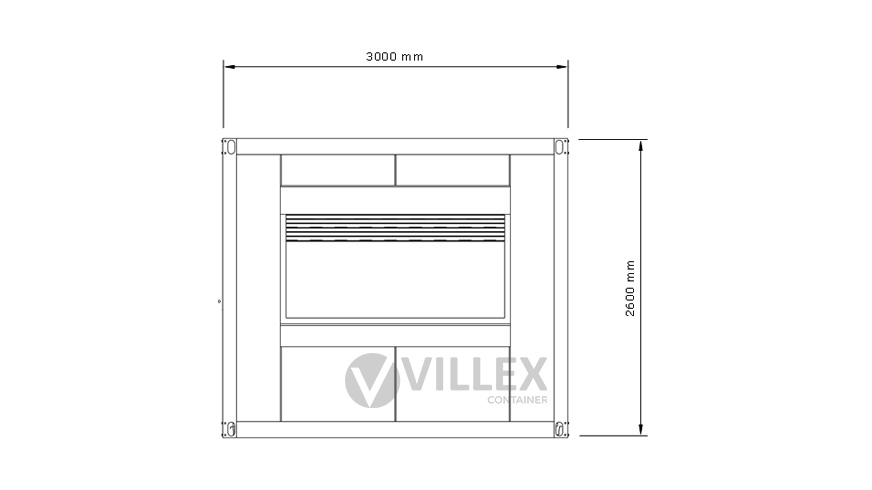 Verkaufscontainer Villex Mikro Verkaufscontainer Cube Nero 1.0