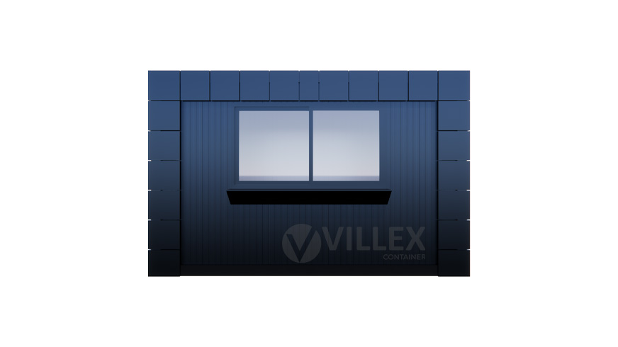 Villex Mini Verkaufscontainer Block-Line Black 1.0