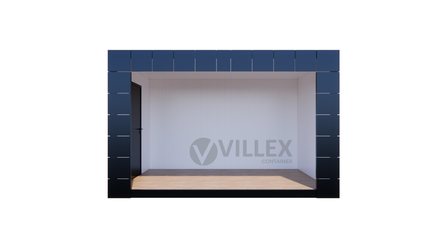 Villex Mini Verkaufscontainer Block-Line Black 1.0
