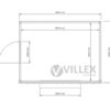 Villex Mini Verkaufscontainer Block-Line Black 1.0