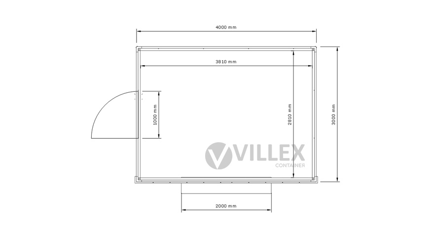 Villex Mini Verkaufscontainer Block-Line Black 1.0
