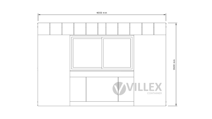 Villex Mini Verkaufscontainer Wood Pavillon 2.0
