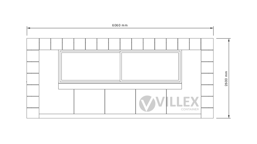 Verkaufscontainer-Villex-Standard-Block-Line-Black-1.0-9 Villex Standard Verkaufscontainer Block-Line Black 1.0
