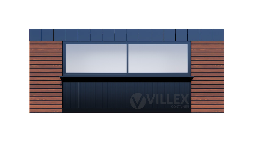 Villex Standard Verkaufscontainer Wood Pavillon 2.0