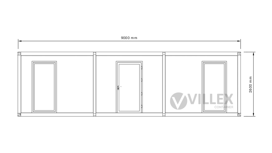 Bürocontainer Villex Giant Wood Pavillon 2.0