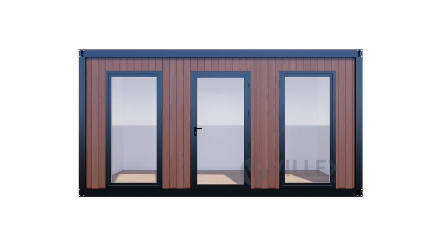 Bürocontainer Villex Medium Wood Pavillon 2.0