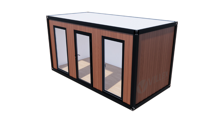 Bürocontainer Villex Medium Wood Pavillon 2.0