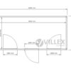 Bürocontainer Villex Medium Wood Pavillon 2.0