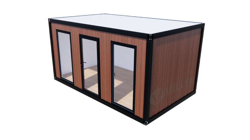 Bürocontainer Villex Medium Wood Pavillon 3.0