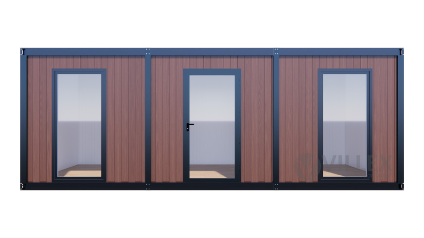 Bürocontainer Villex Mega Wood Pavillon 2.0
