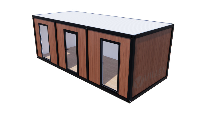 Bürocontainer Villex Mega Wood Pavillon 2.0