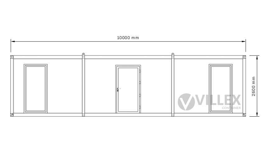 Bürocontainer Villex Ultra Giant Wood Pavillon 2.0