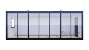 Bürocontainer Villex Mega Glas Cube Nero 1.0